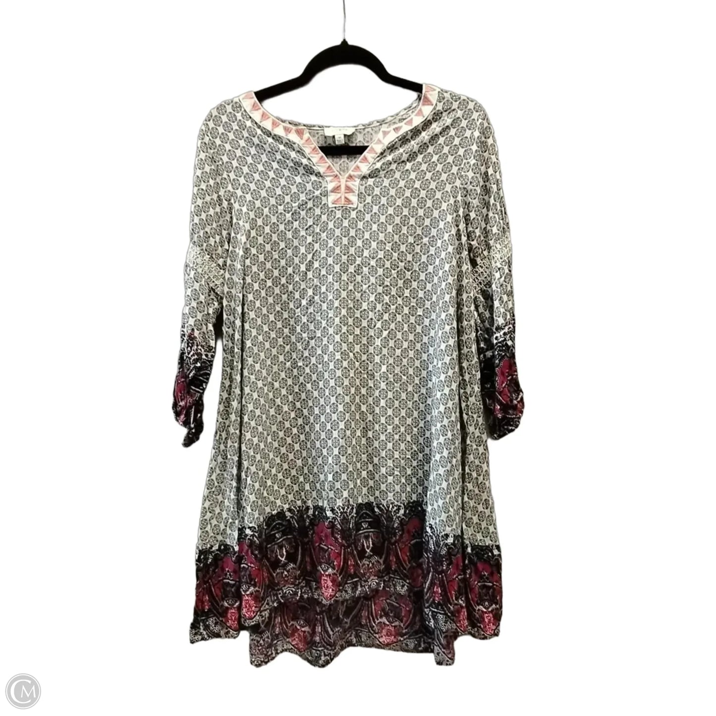 Blouse Long Sleeve By Umgee In Geometric Pattern, Size: M