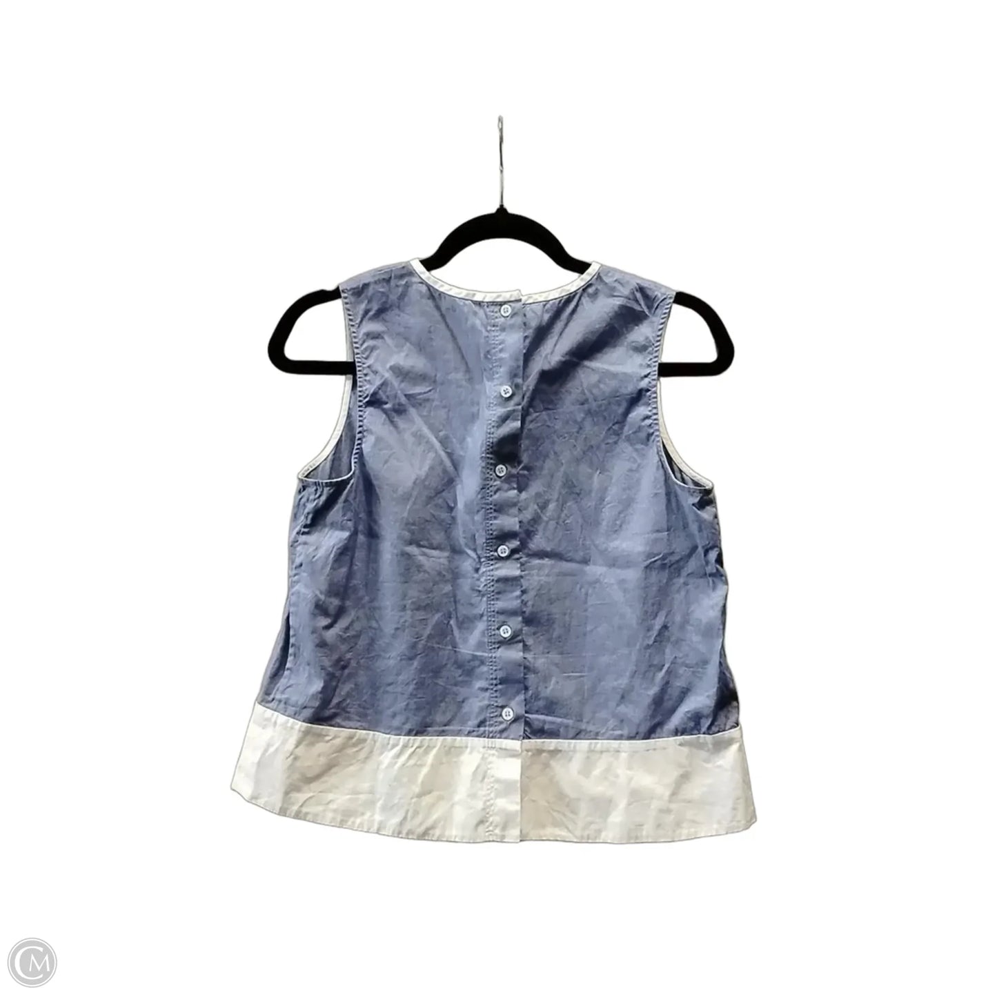 Blouse Sleeveless By Theory In Blue, Size: Sp