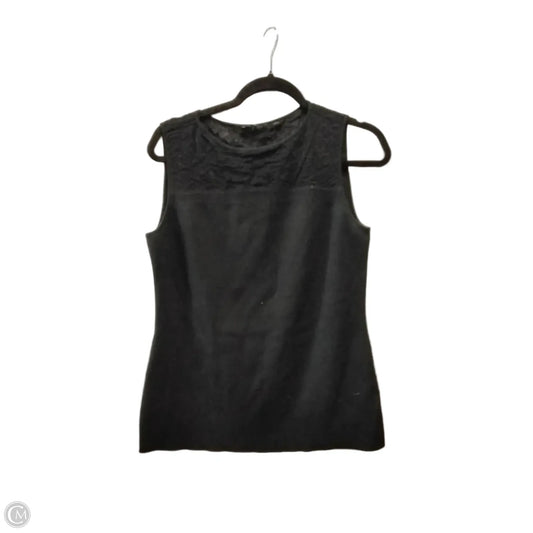 Top Sleeveless Designer By Lafayette 148 In Black, Size: M