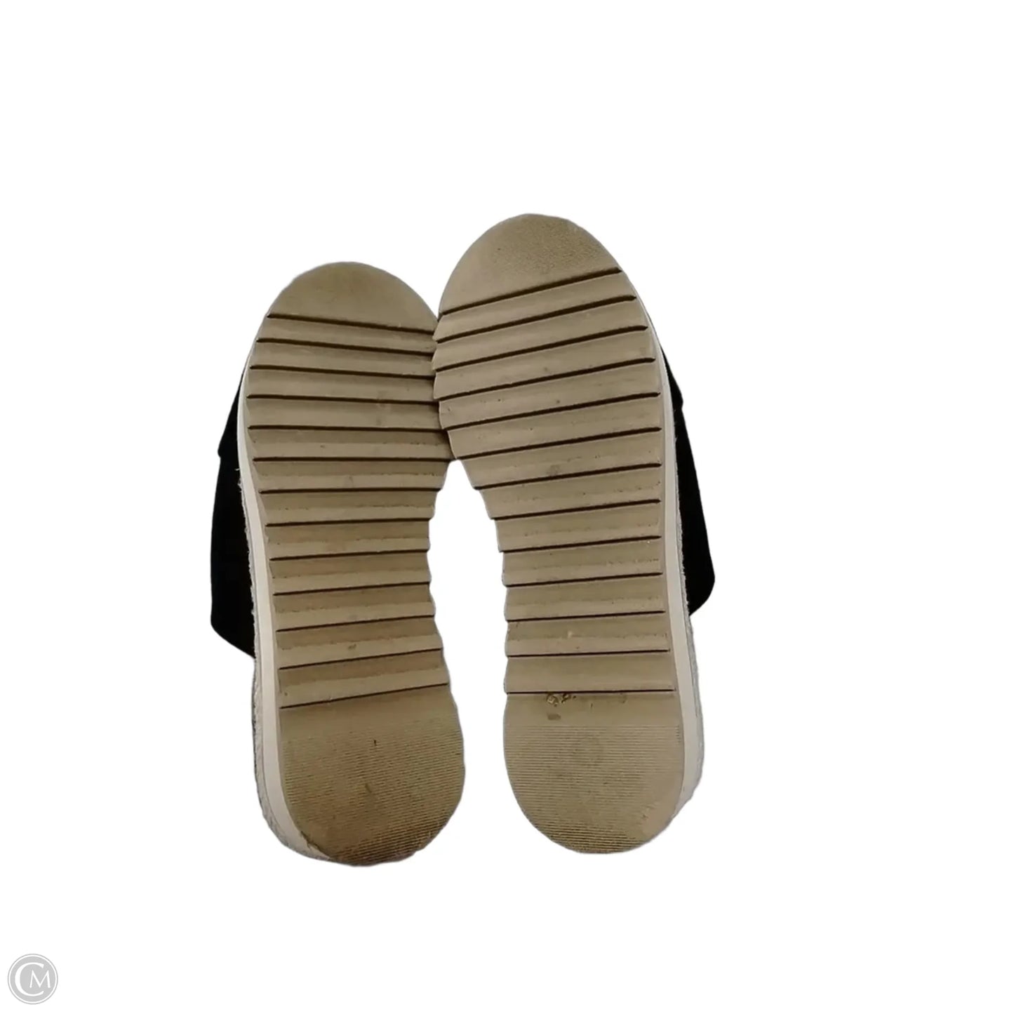 Sandals Heels Wedge By Toms In Black & Cream, Size: 9