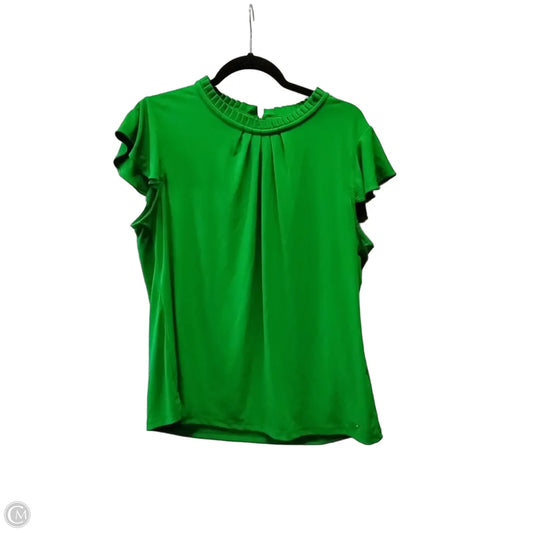 Blouse Short Sleeve By Calvin Klein In Green, Size: Xl