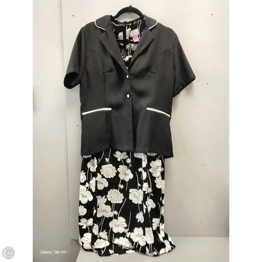 Dress Set 2pc By Premier In Black & White, Size: L
