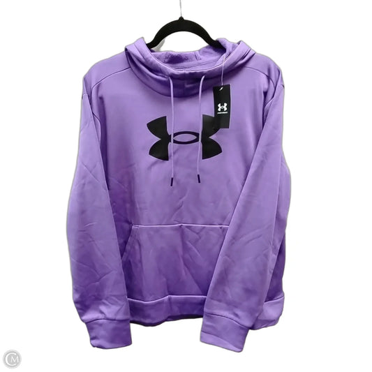 Sweatshirt Hoodie By Under Armour In Purple, Size: L