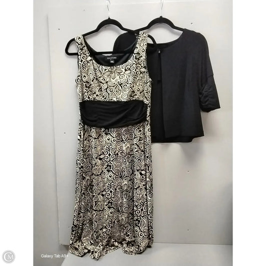 Dress Set 2pc By Perceptions In Black & Cream, Size: 12p