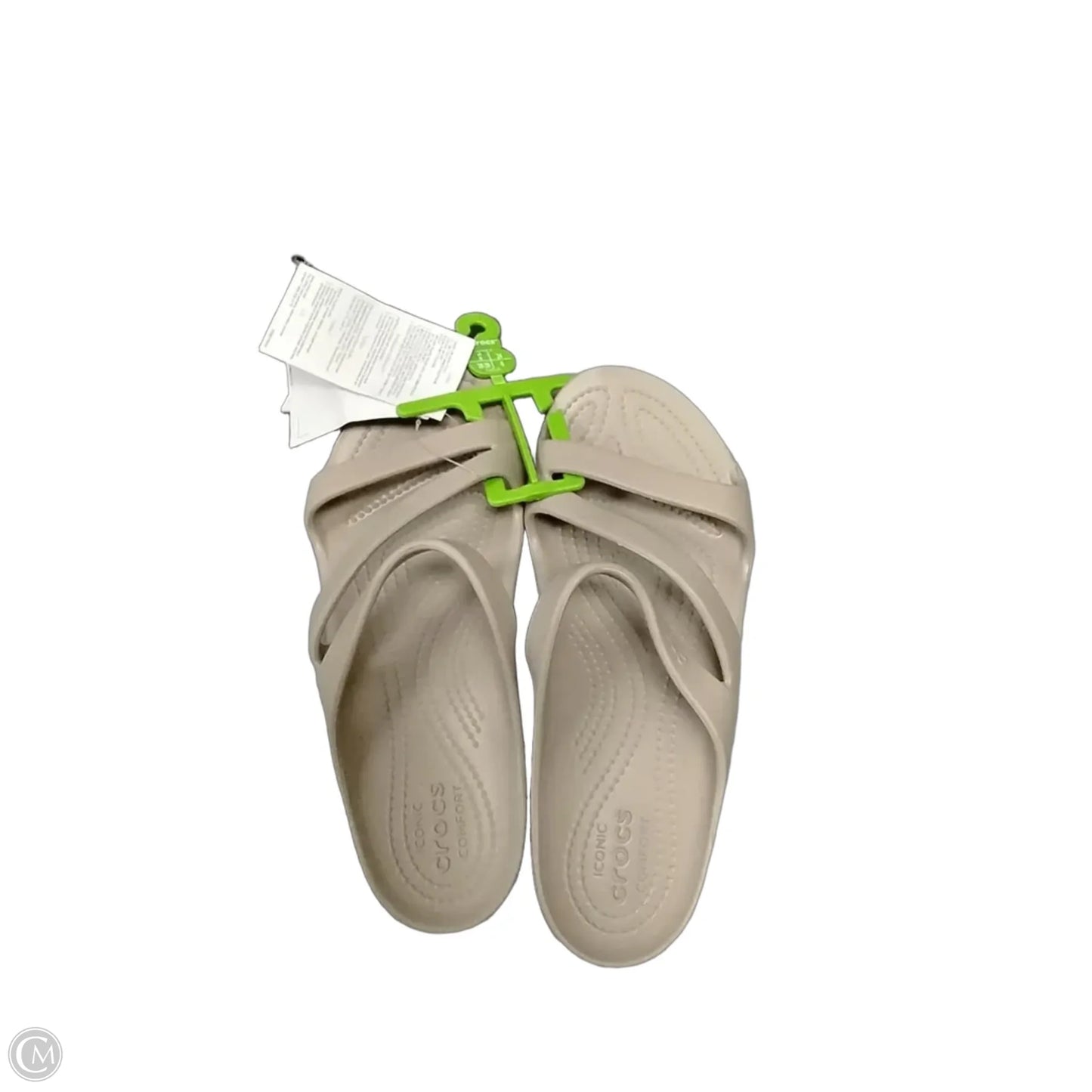 Sandals Flats By Crocs In Tan, Size: 8