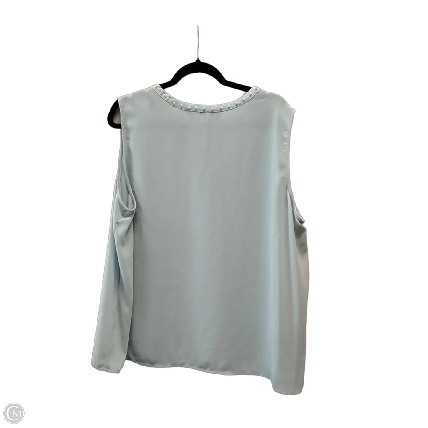 Blouse Designer By Karl Lagerfeld In Blue, Size: 1x