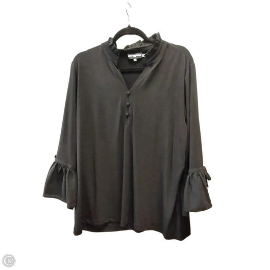 Blouse Designer By Karl Lagerfeld In Black, Size: 1x