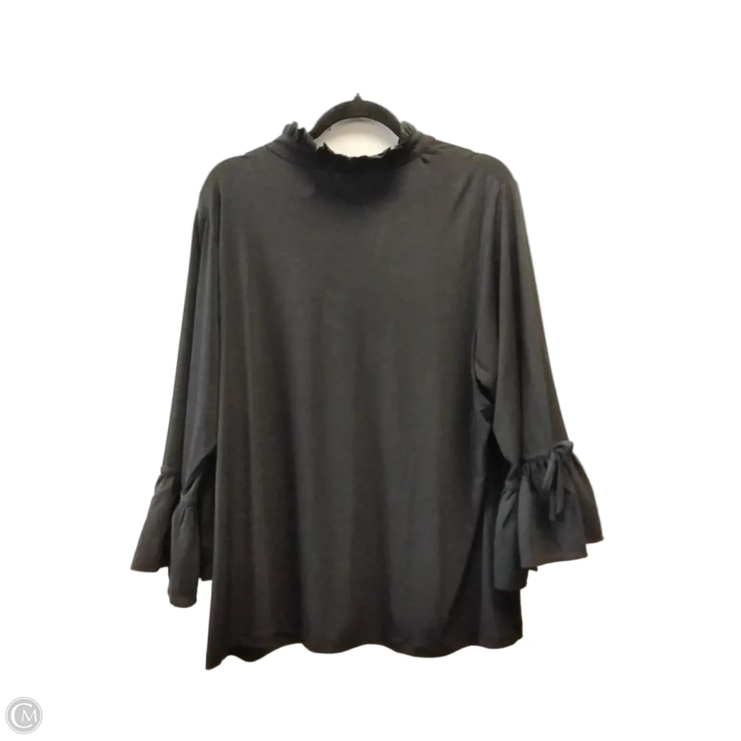 Blouse Designer By Karl Lagerfeld In Black, Size: 1x