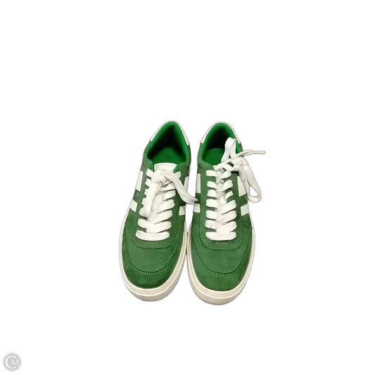 Shoes Sneakers By Clothes Mentor In Green & White, Size: 8.5