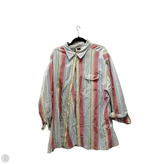 Blouse Long Sleeve By Cst Sport In Striped Pattern, Size: 3x