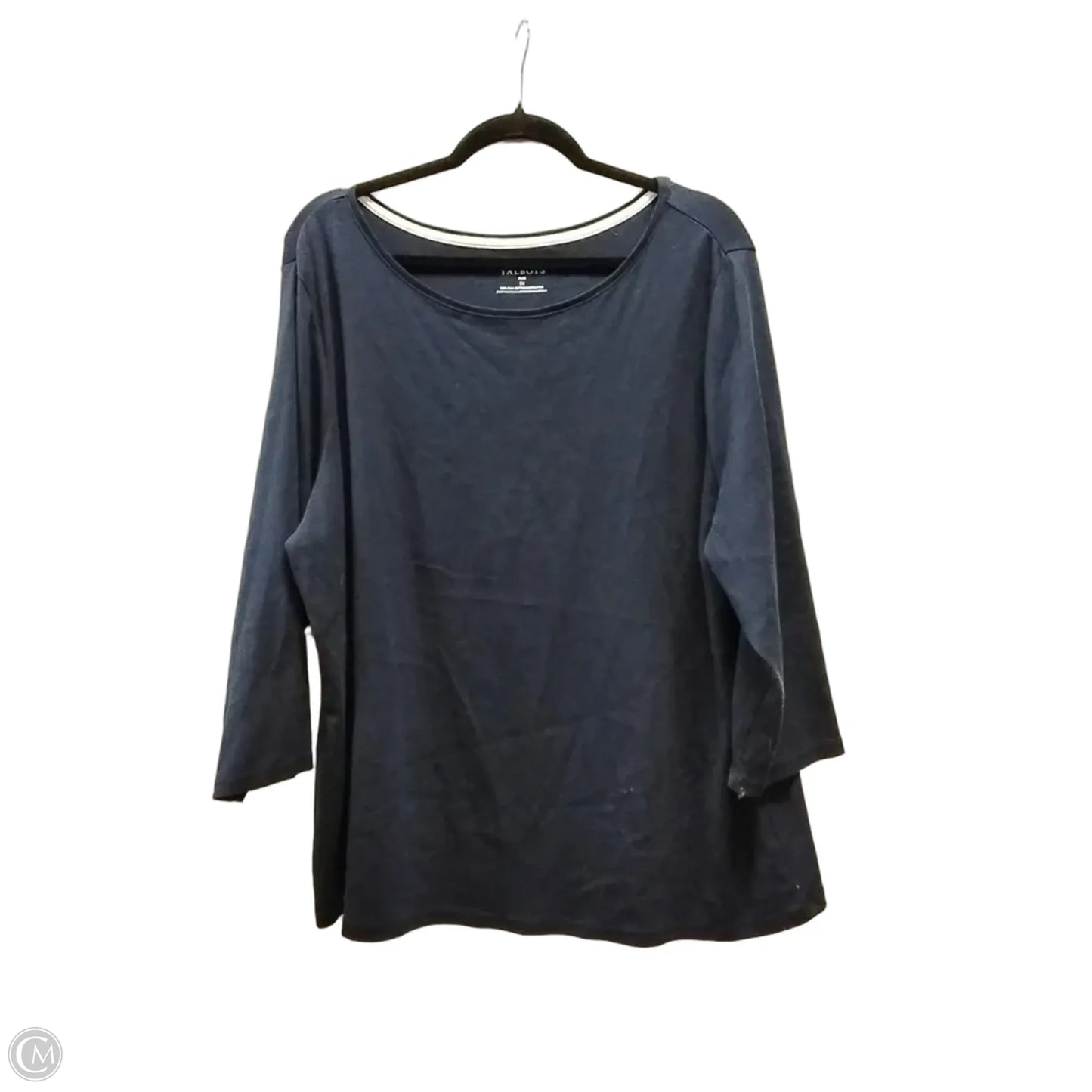 Top Long Sleeve By Talbots In Navy, Size: 3x