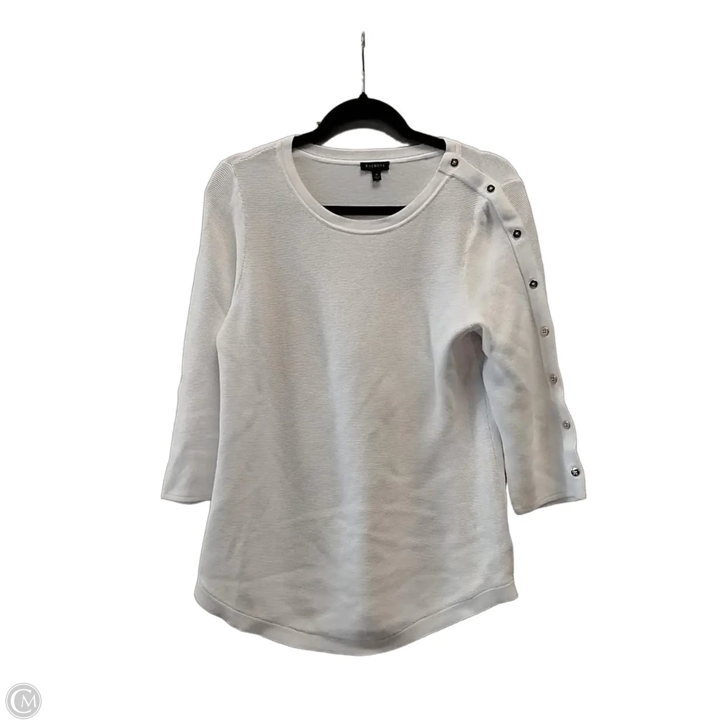 Sweater By Talbots In White, Size: M