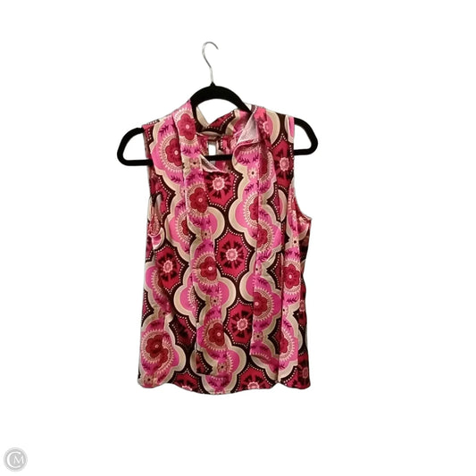Blouse Sleeveless By Ann Taylor In Geometric Pattern, Size: M
