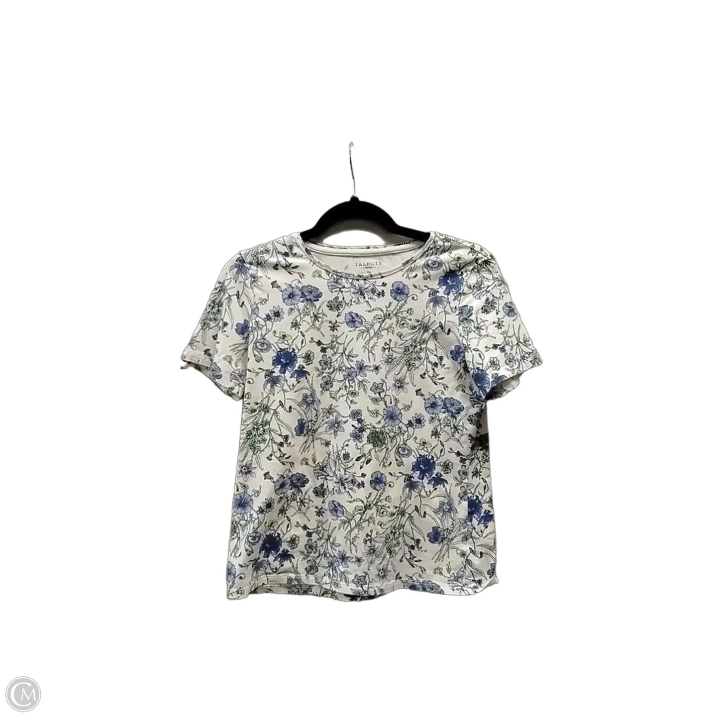 Top Short Sleeve By Talbots In Floral Print, Size: Mp