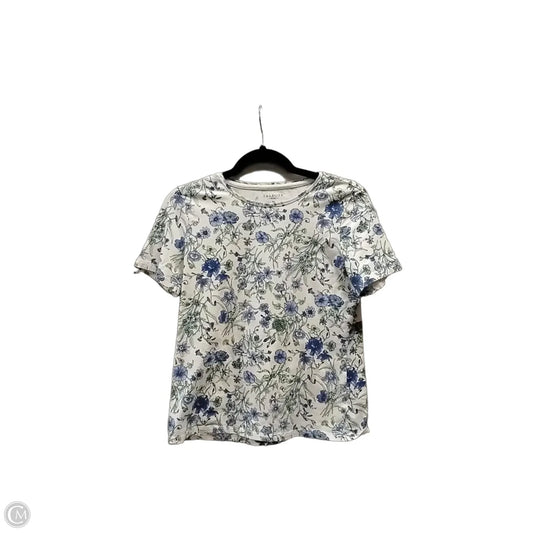 Top Short Sleeve By Talbots In Floral Print, Size: Mp