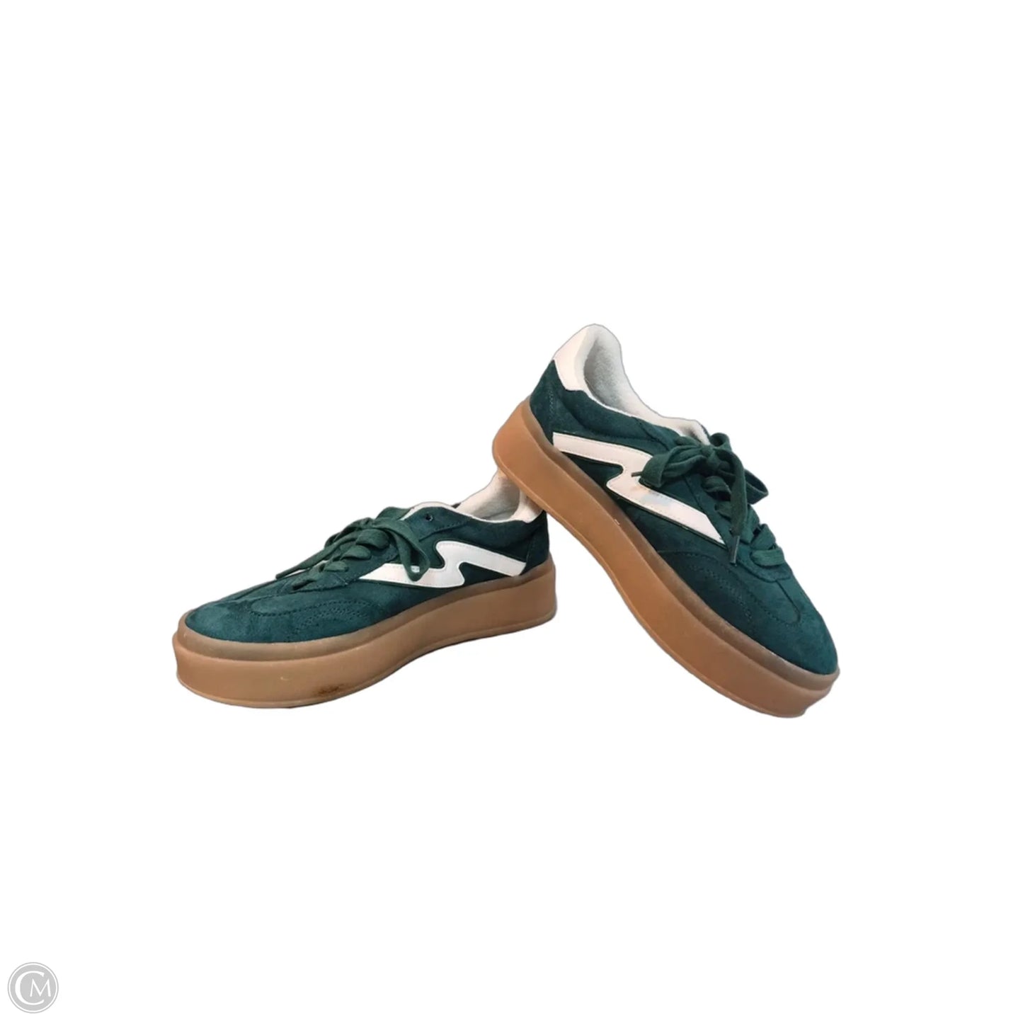 Shoes Sneakers By Madden Girl In Green & White, Size: 7.5