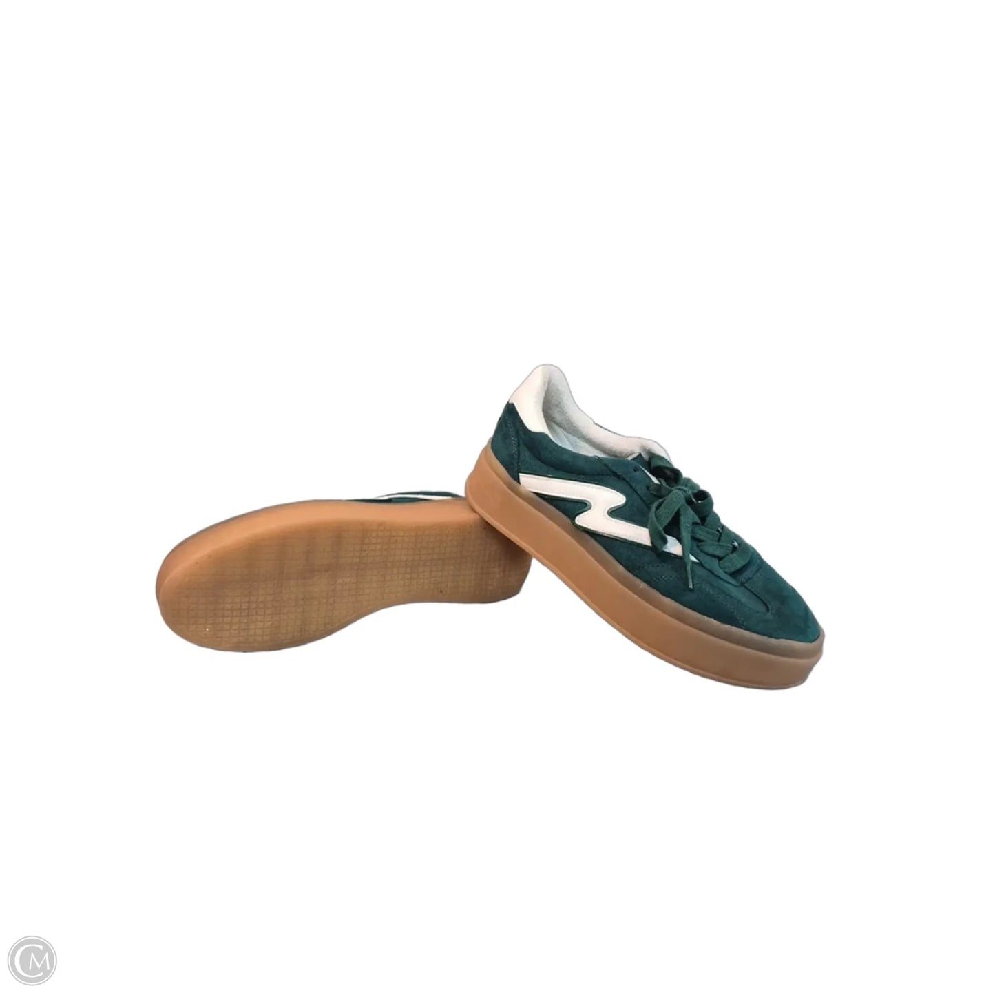 Shoes Sneakers By Madden Girl In Green & White, Size: 7.5