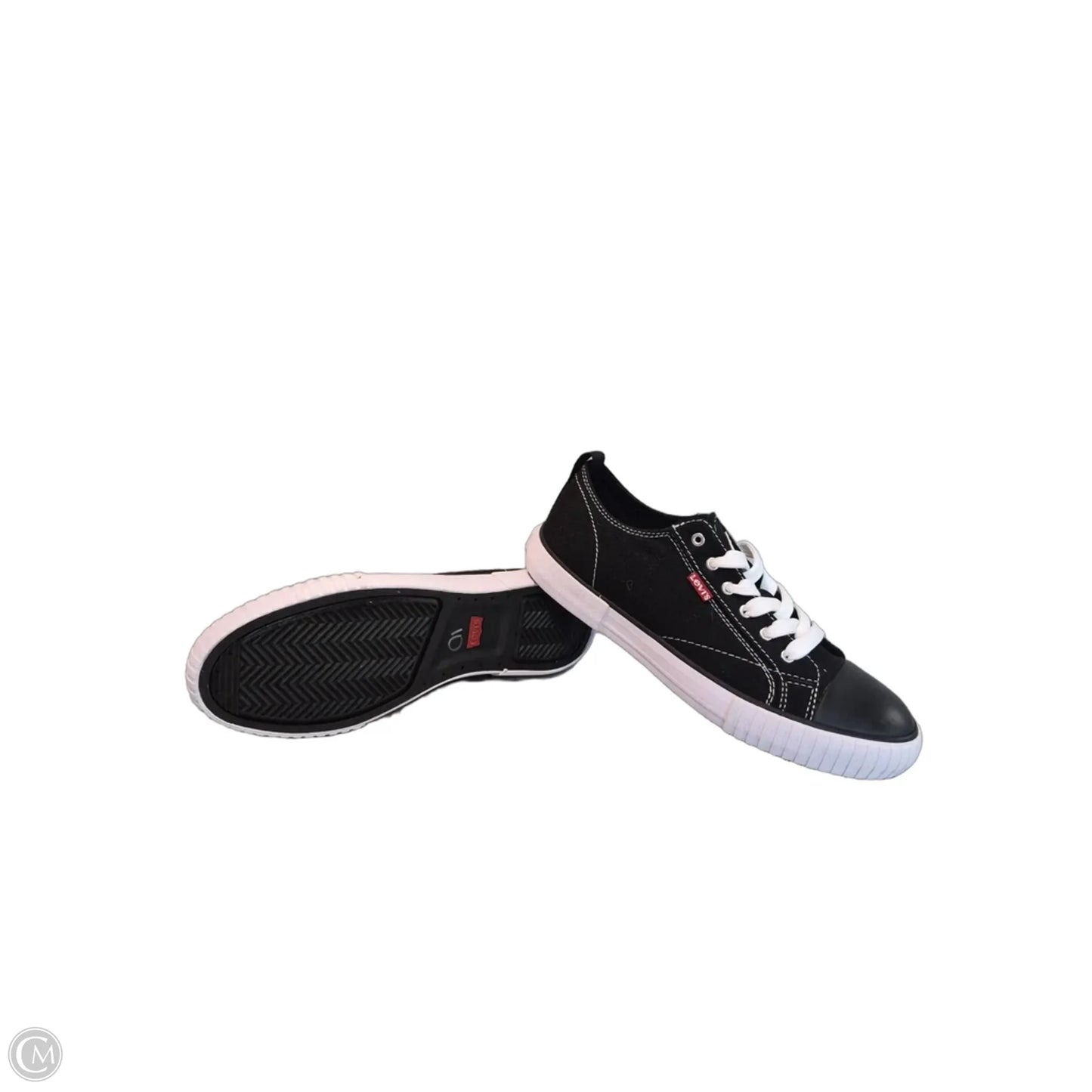 Shoes Sneakers By Levis In Black & White, Size: 7.5