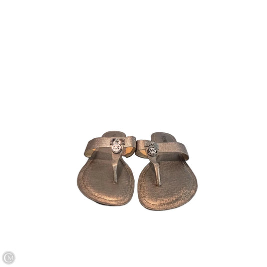 Sandals Flats By Michael By Michael Kors In Bronze, Size: 8