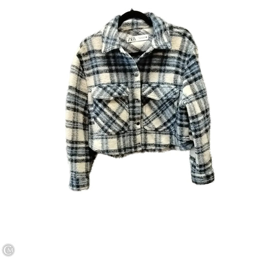 Jacket Fleece By Zara In Checkered Pattern, Size: Plus