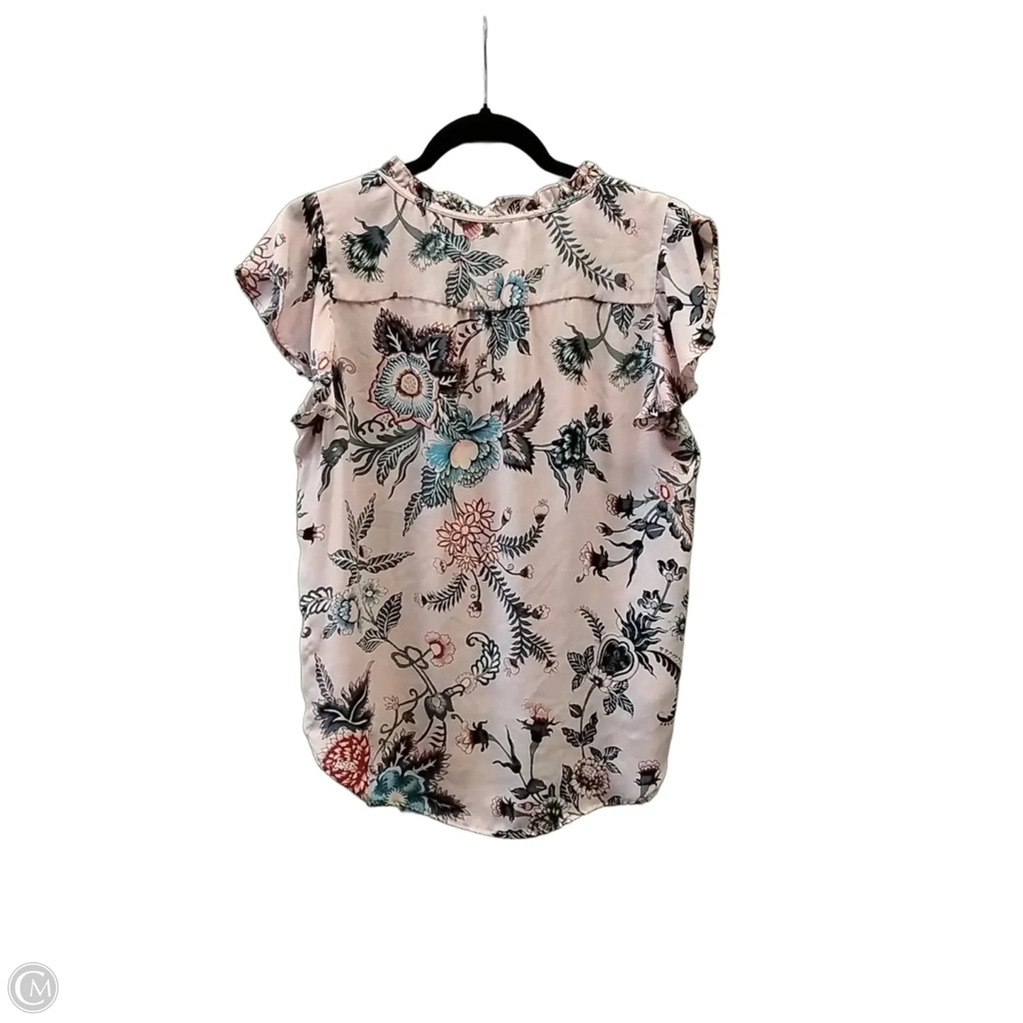 Blouse Short Sleeve By Loft In Floral Print, Size: M