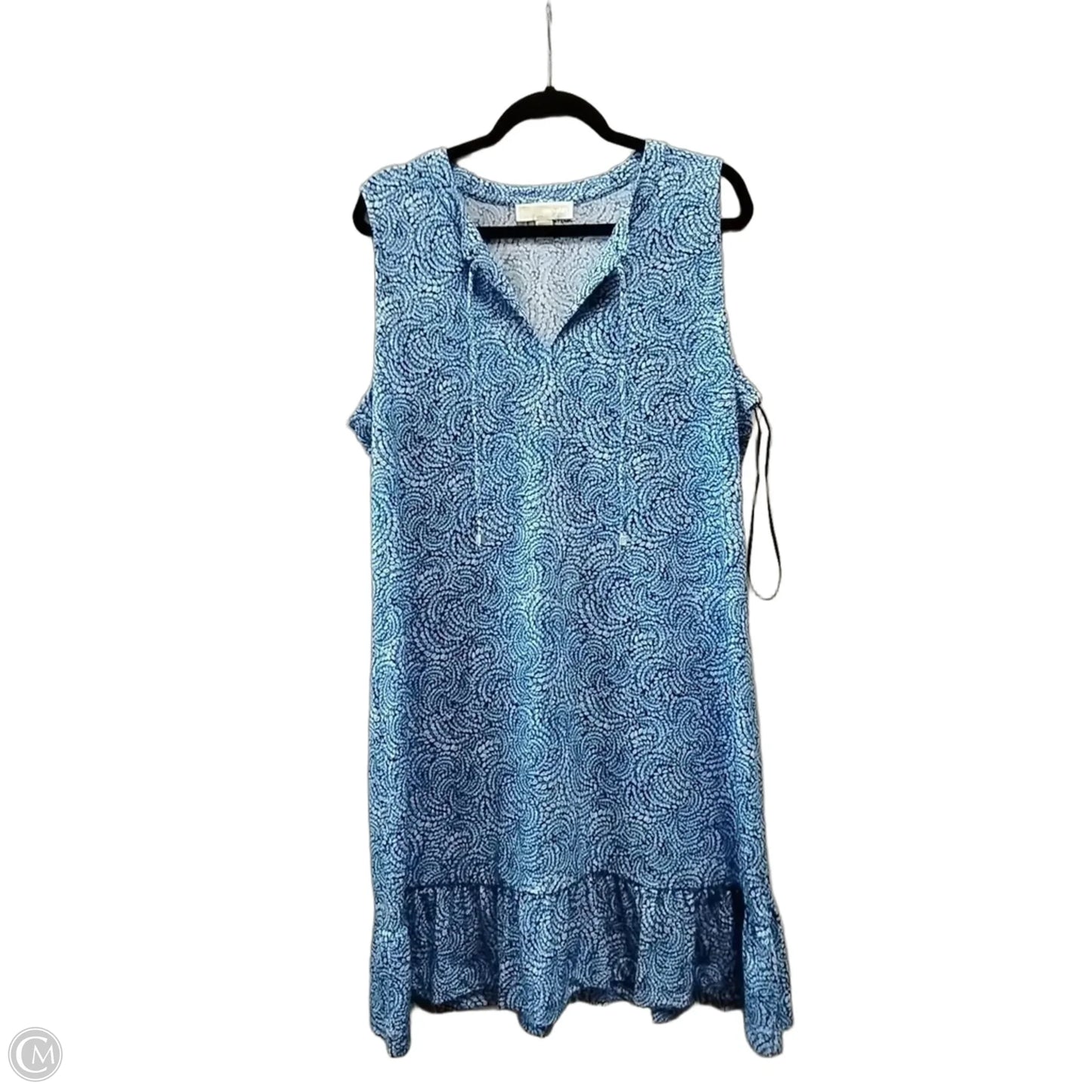 Dress Casual Midi By Michael By Michael Kors In Blue, Size: Xl