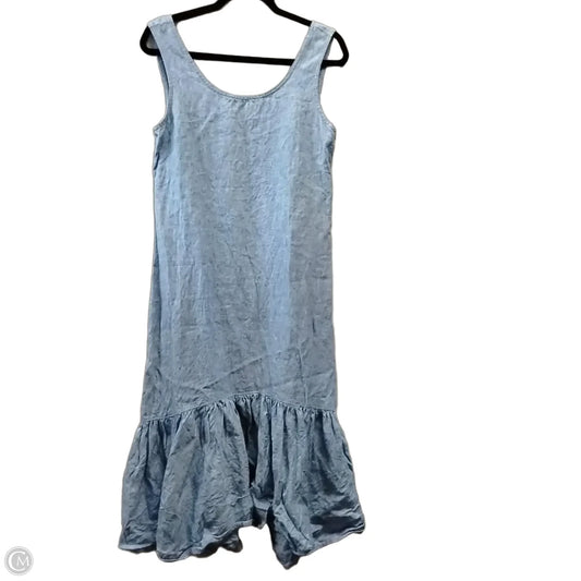 Dress Casual Midi By Polo Ralph Lauren In Blue, Size: 12
