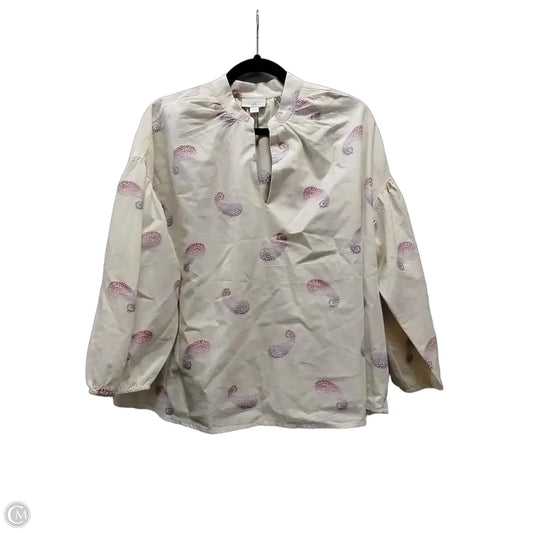 Blouse Long Sleeve By J. Jill In Paisley Print, Size: S