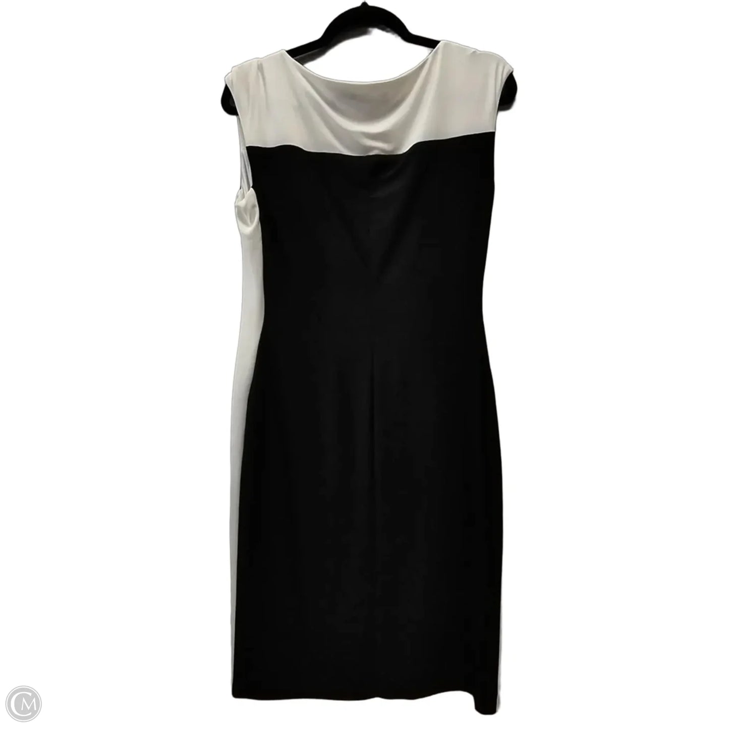 Dress Casual Midi By Ralph Lauren In Black & Cream, Size: 12