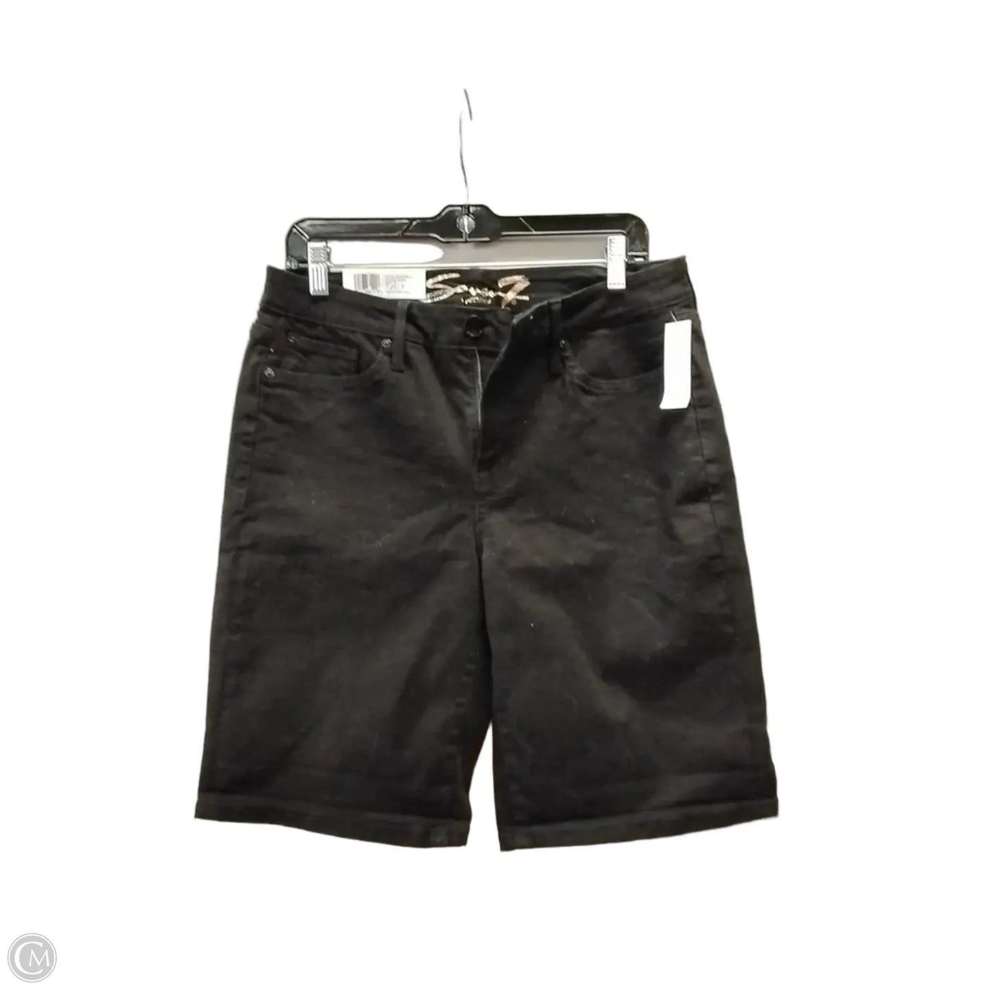 Shorts By Seven 7 In Black Denim, Size: 12