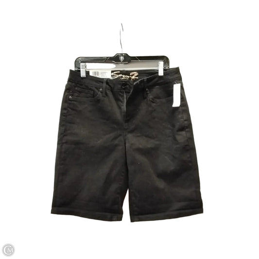 Shorts By Seven 7 In Black Denim, Size: 12