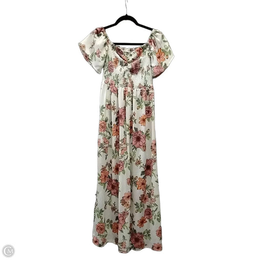 Dress Casual Midi By Clothes Mentor In Floral Print, Size: 10