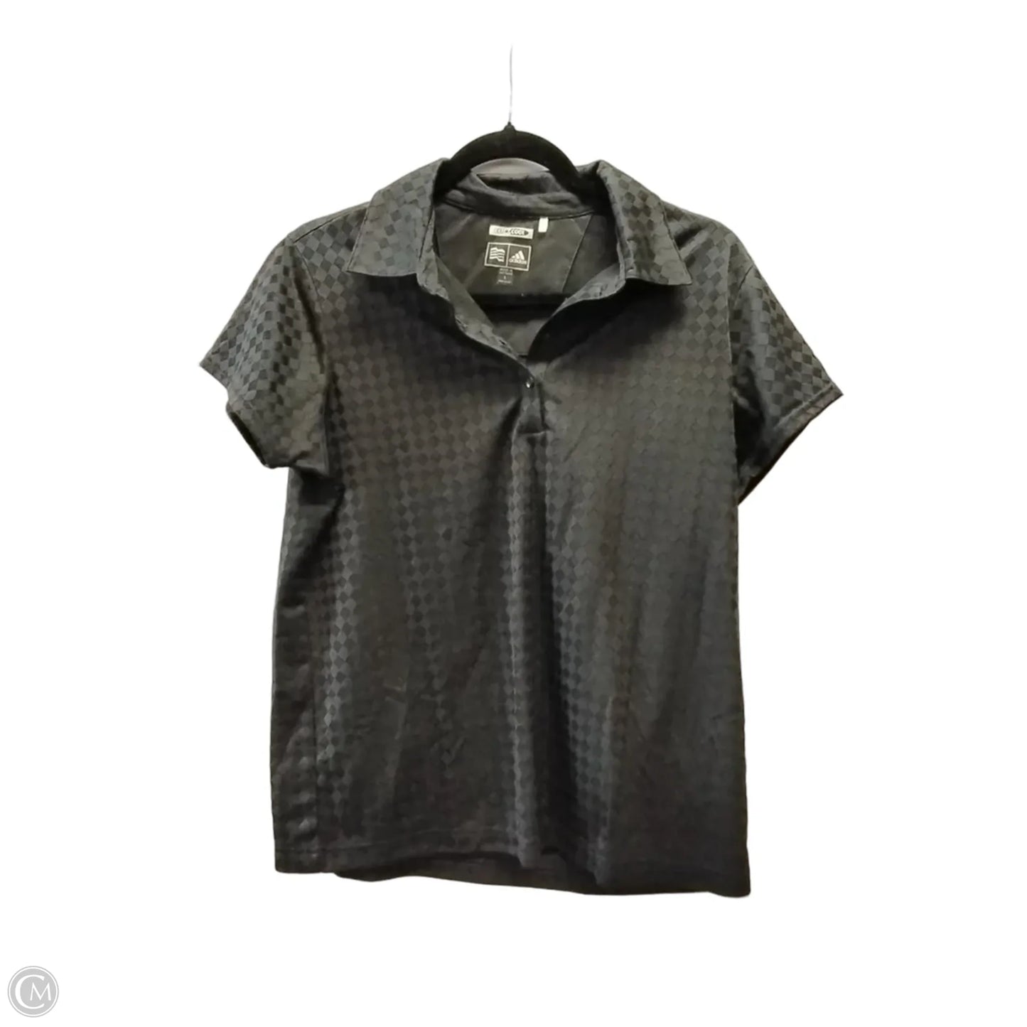 Athletic Top Short Sleeve By Adidas In Black, Size: L