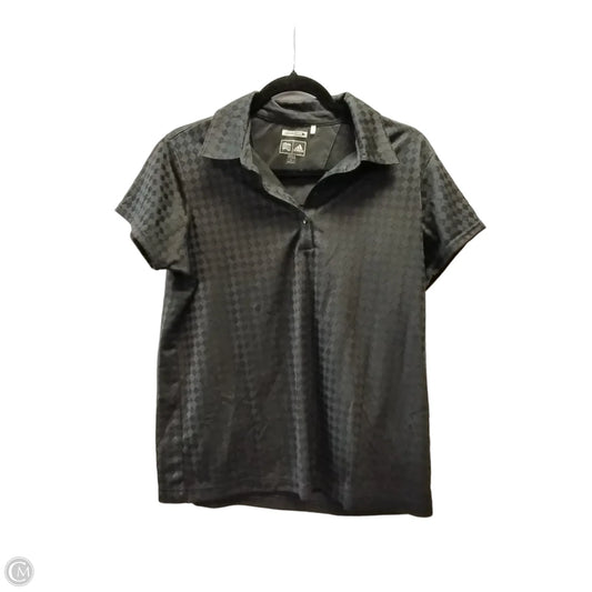 Athletic Top Short Sleeve By Adidas In Black, Size: L