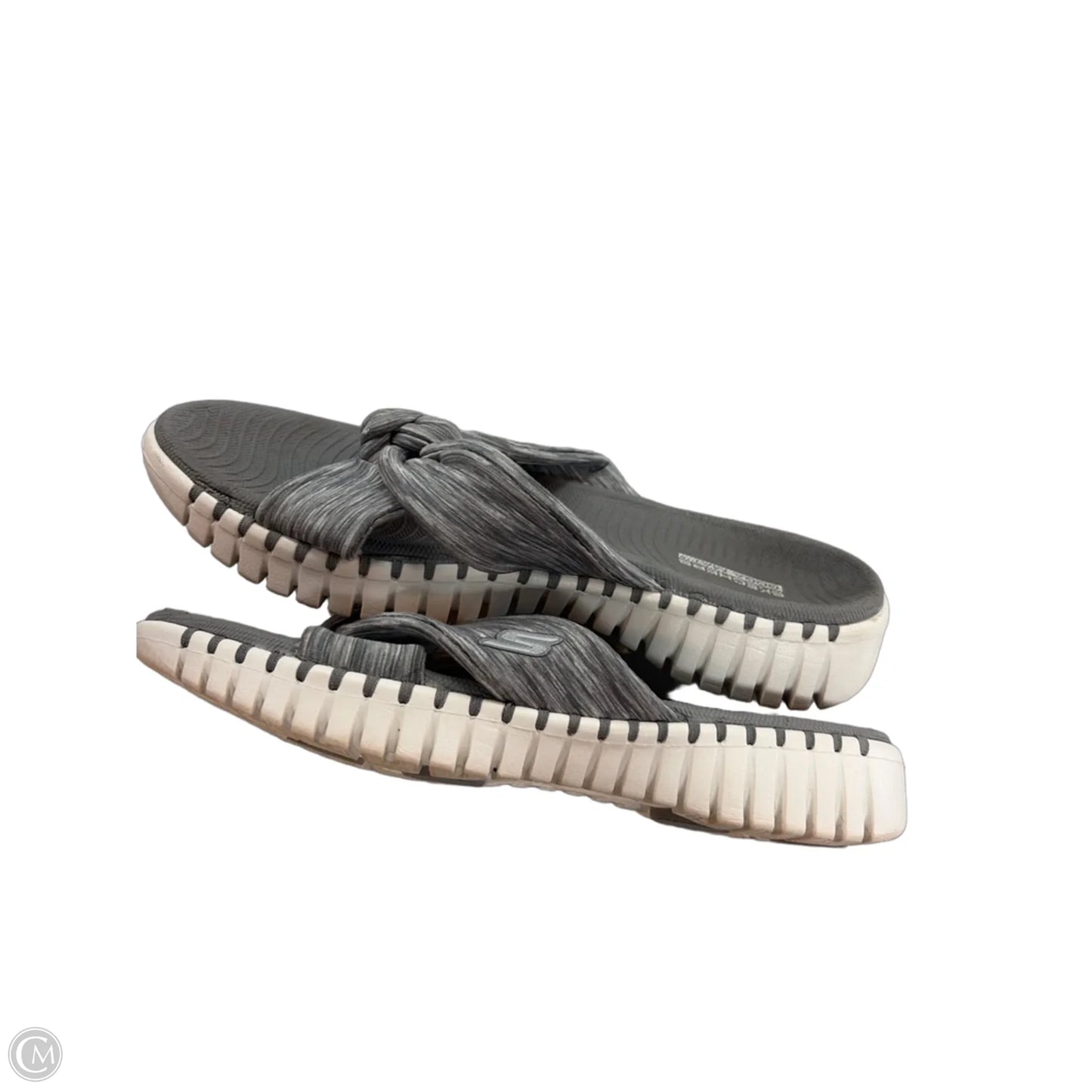 Sandals Flats By Skechers In Grey & White, Size: 7