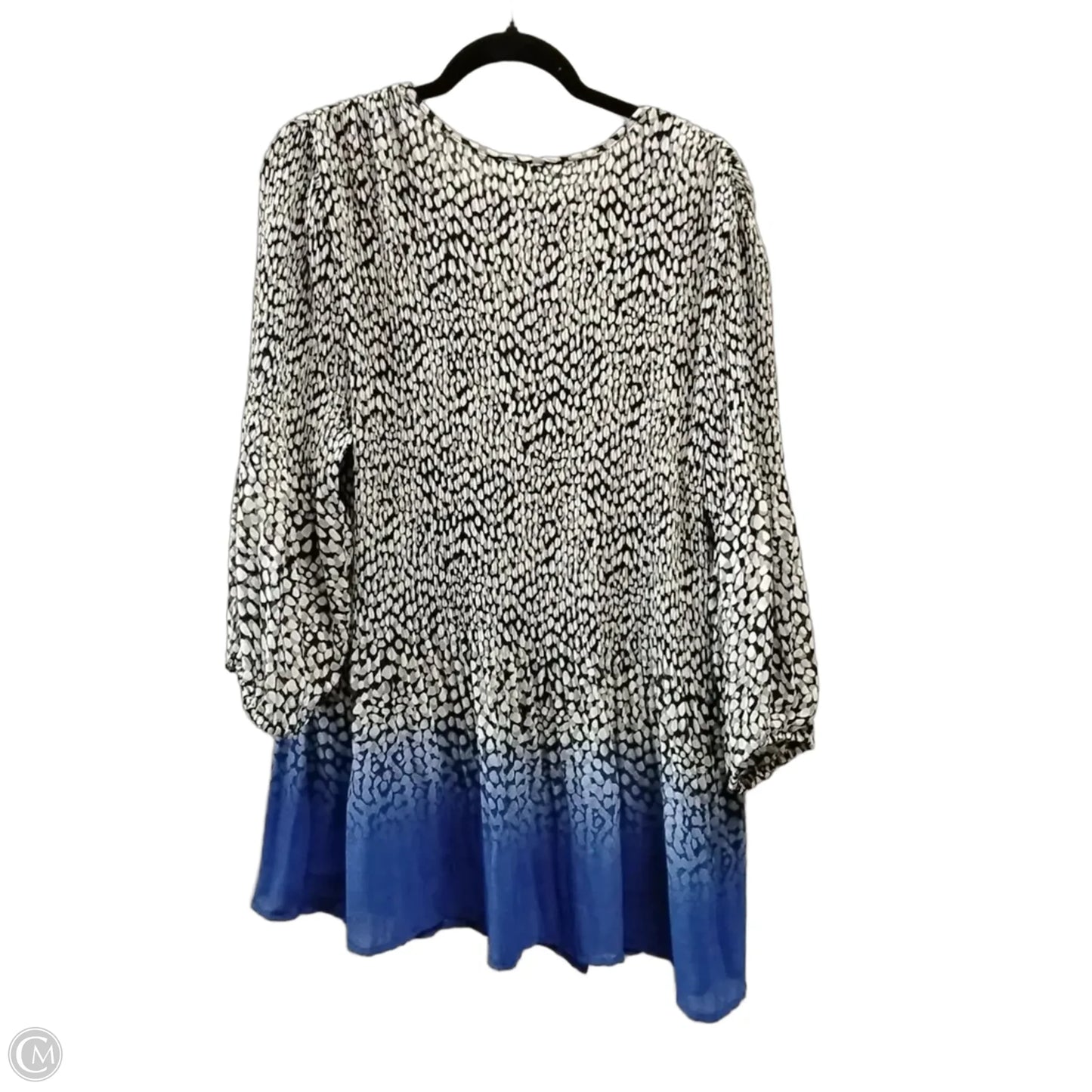 Blouse Long Sleeve By Catherines In Leopard Print, Size: 1x