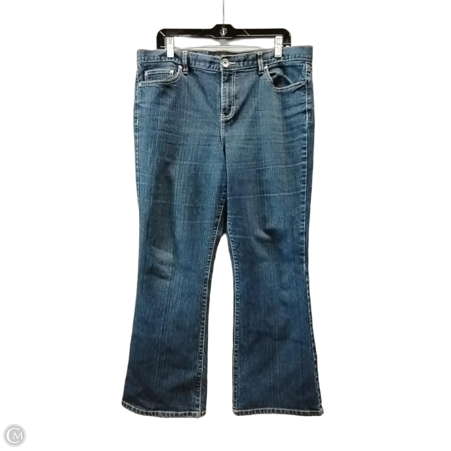 Jeans Flared By Calvin Klein In Blue, Size: 16