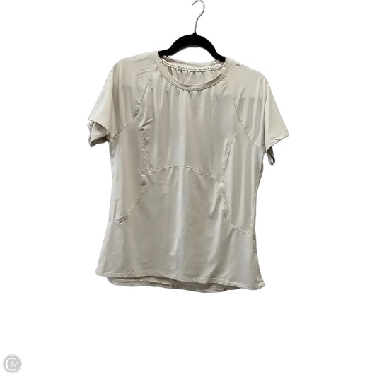 Athletic Top Short Sleeve By Spyder In Beige, Size: L