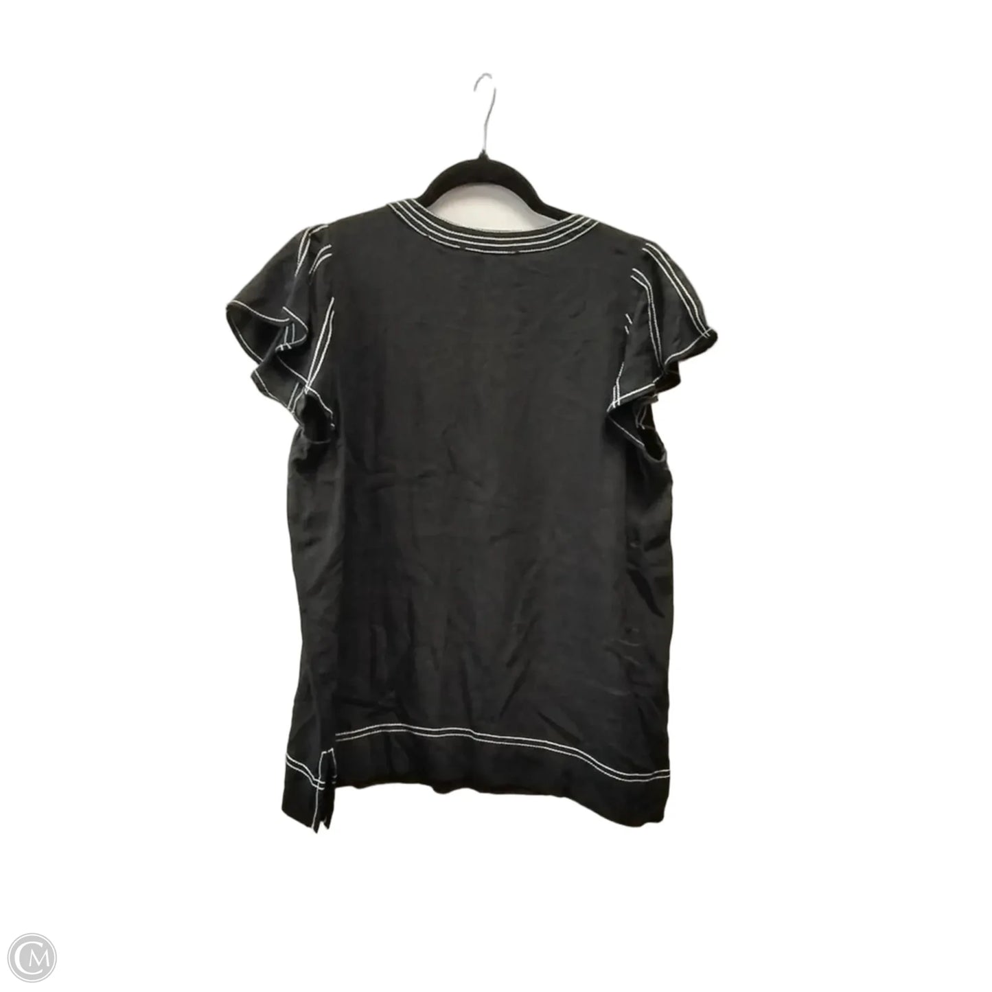 Top Short Sleeve By Loft In Black, Size: M