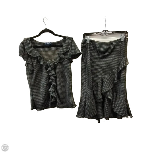Skirt Set 2pc By Chaps In Polkadot Pattern, Size: M