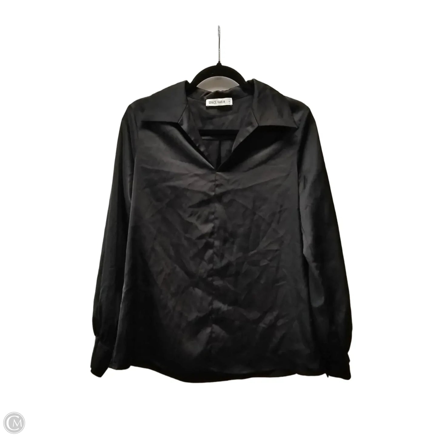Blouse Long Sleeve By Grace Karin In Black, Size: S