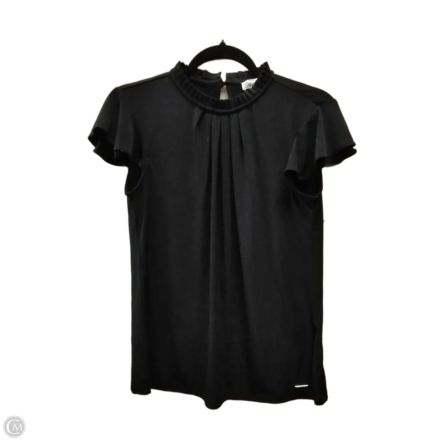 Blouse Sleeveless By Calvin Klein In Black, Size: S