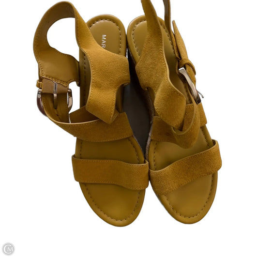 Sandals Heels Wedge By Marc Fisher In Yellow, Size: 7.5