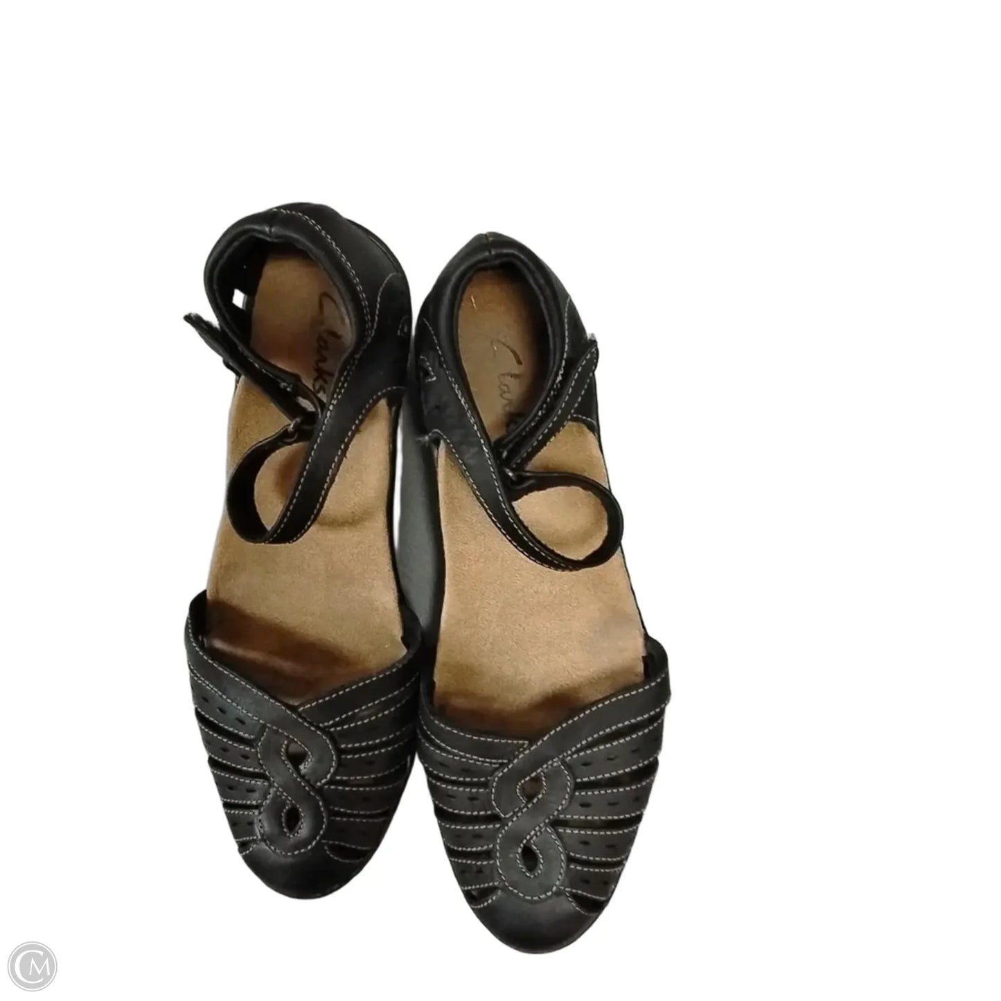 Sandals Flats By Clarks In Black, Size: 7