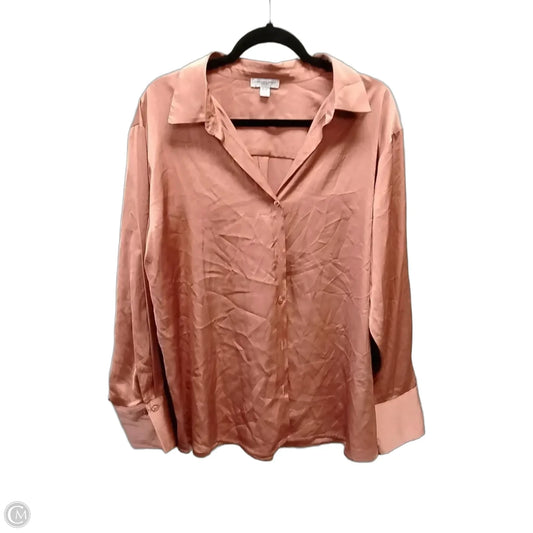 Blouse Long Sleeve By Carolina Belle In Orange, Size: Xl