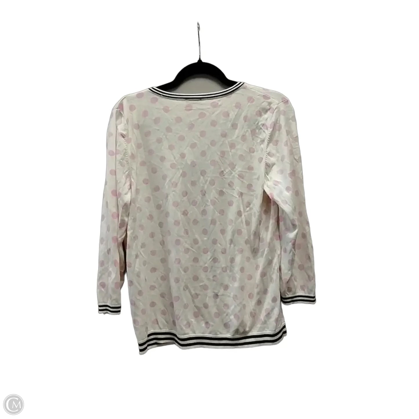 Sweater Cardigan By Talbots In Polkadot Pattern, Size: Xl