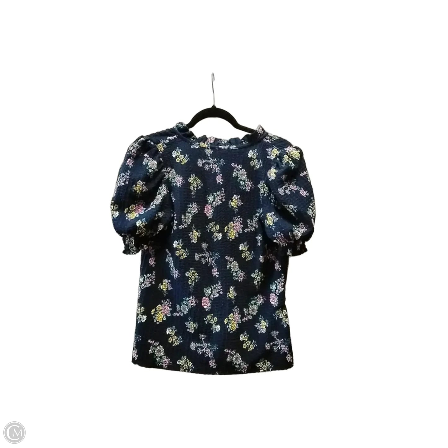 Blouse Short Sleeve By Loft In Floral Print, Size: Xs