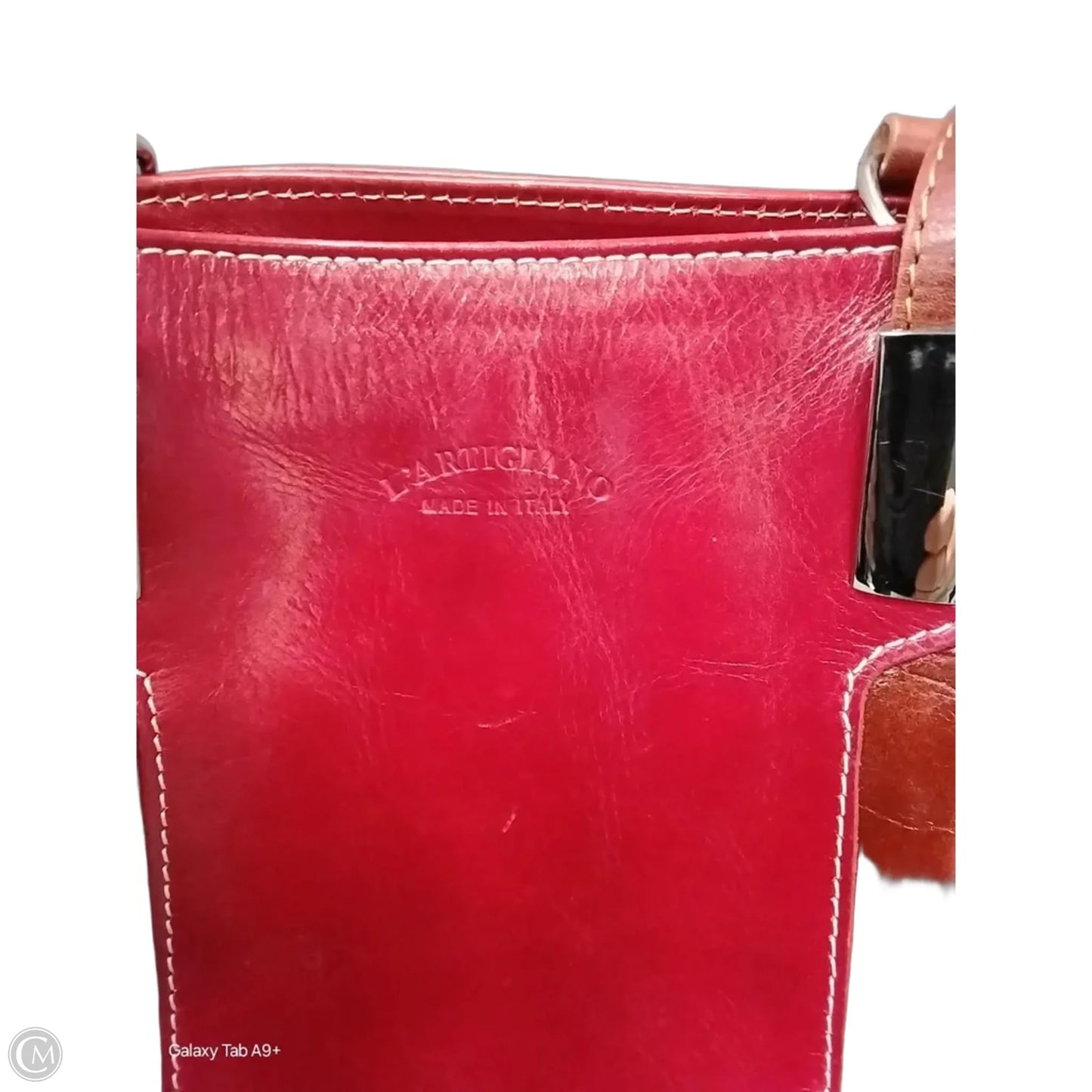 Backpack Leather By Clothes Mentor, Size: Medium