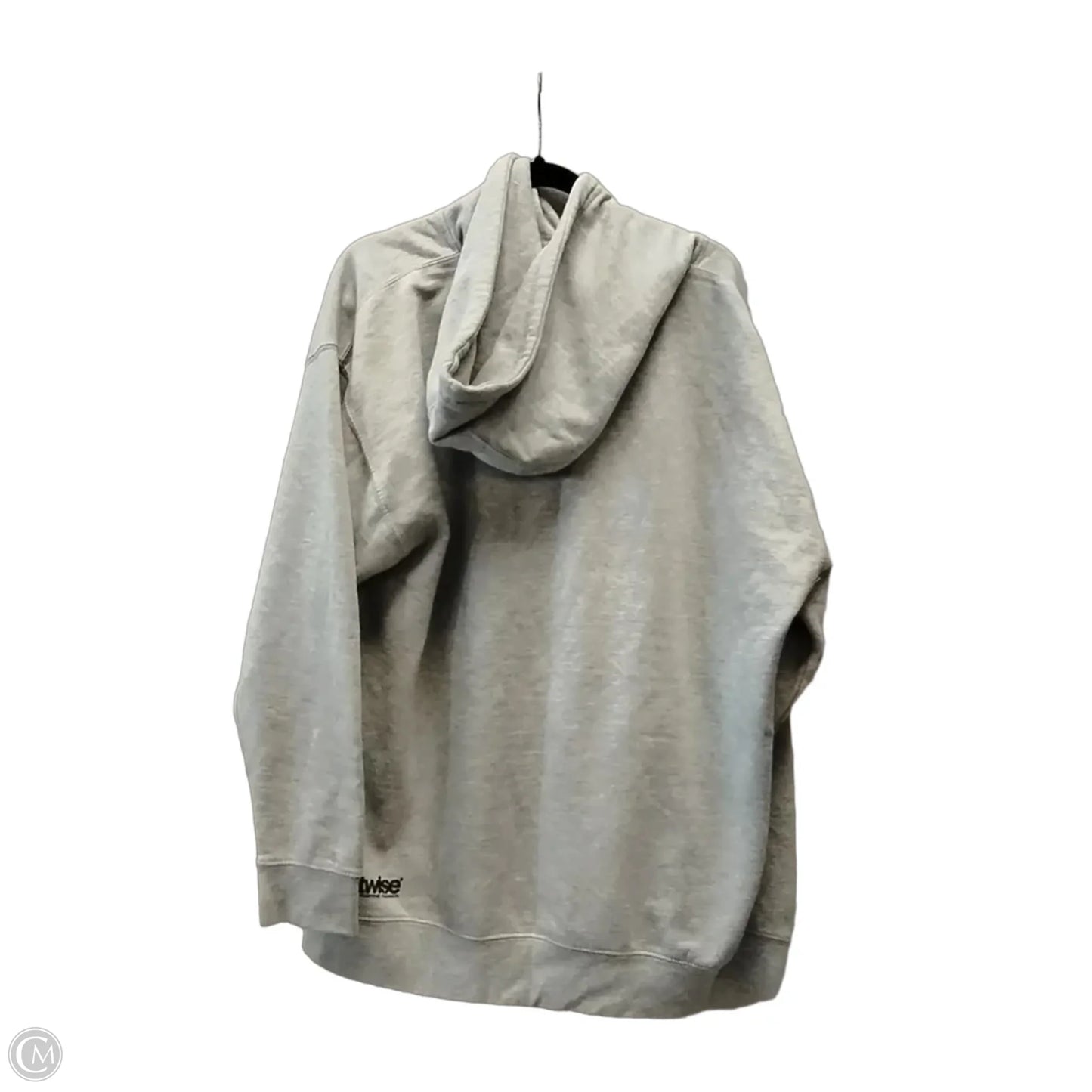 Sweatshirt Hoodie By Clothes Mentor In Grey, Size: 2x