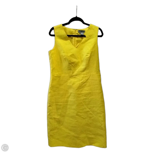 Dress Casual Midi By Clothes Mentor In Yellow, Size: 10p